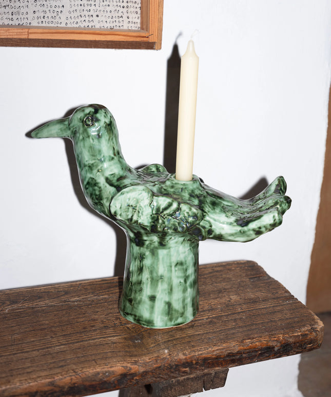 CANDELABRO PÁJARO VERDE