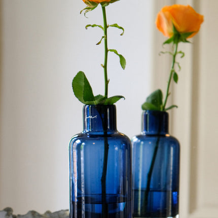 BOTELLA DE CRISTAL FRED AZUL OSCURO