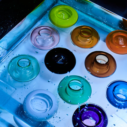 CANDELABRO - JARRÓN LANA MORADO