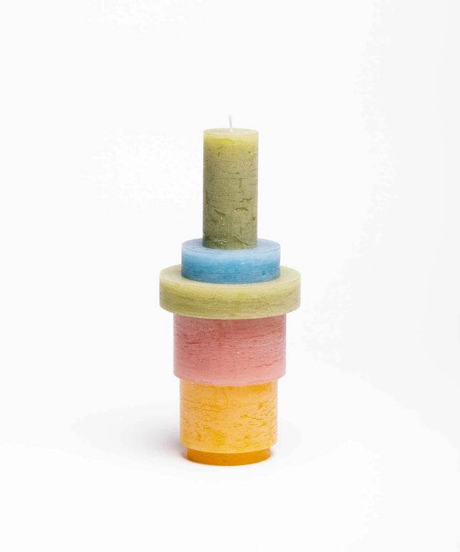 CANDELABRO STACK 03 AMARILLO Y ROSA